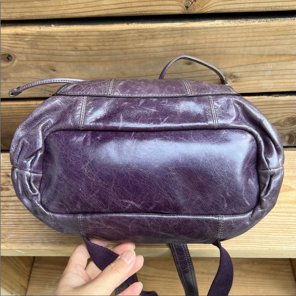 Rare Coach Distressed Leather Drawstring Backpack - Picture 8 of 11
